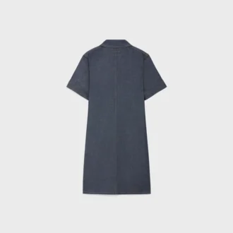 Vestido mini de denim con lavado crudo