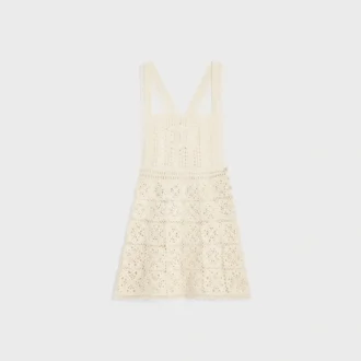 Vestido mini Triomphe de algodón de ganchillo