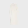 Vestido polo midi de algodón de ganchillo