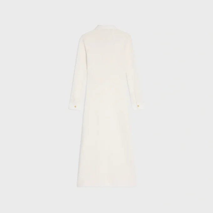 Vestido polo midi de algodón de ganchillo