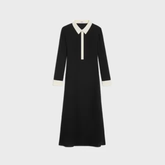 Vestido polo midi en georgette de viscosa