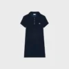 Vestido polo mini de algodón rizo Vestido polo mini de algodón rizo