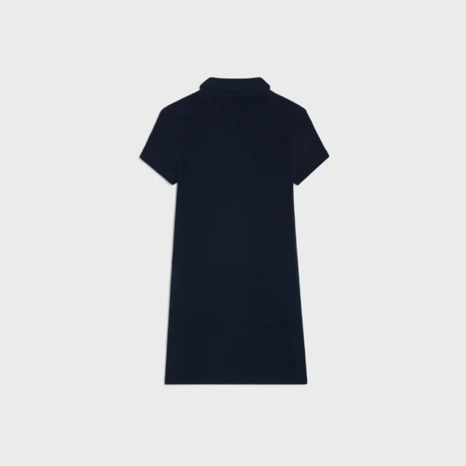 Vestido polo mini de algodón rizo Vestido polo mini de algodón rizo