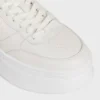 Zapatilla Block con cuña en piel de becerro