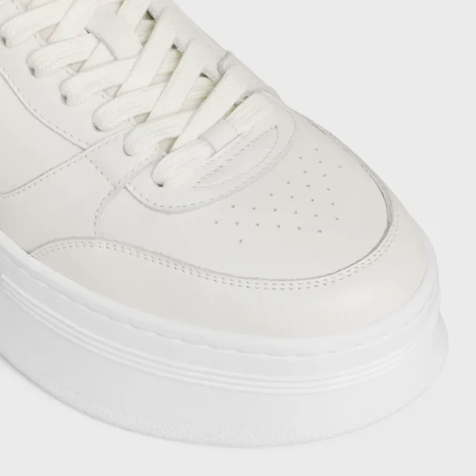 Zapatilla Block con cuña en piel de becerro