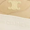 Zapatilla con cuña de bloque en piel de becerro de gamuza y piel de becerro