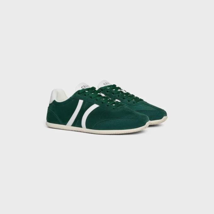 Zapatillas bajas con cordones CELINE Jogger con el motivo Triomphe en piel de becerro de gamuza y piel de becerro Zapatillas bajas con cordones CELINE Jogger con el motivo Triomphe en piel de becerro de gamuza y piel de becerro