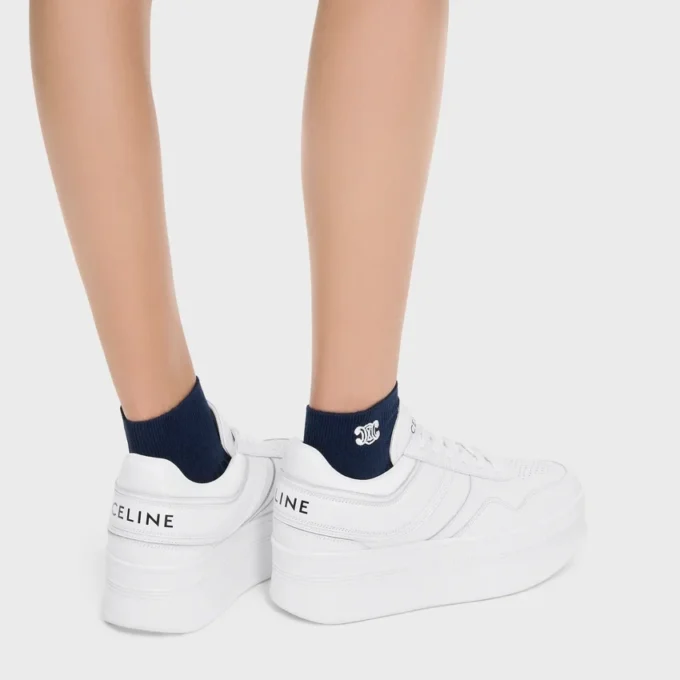 Zapatillas Block con suela de cuña en piel de becerro Zapatillas Block con suela de cuña en piel de becerro