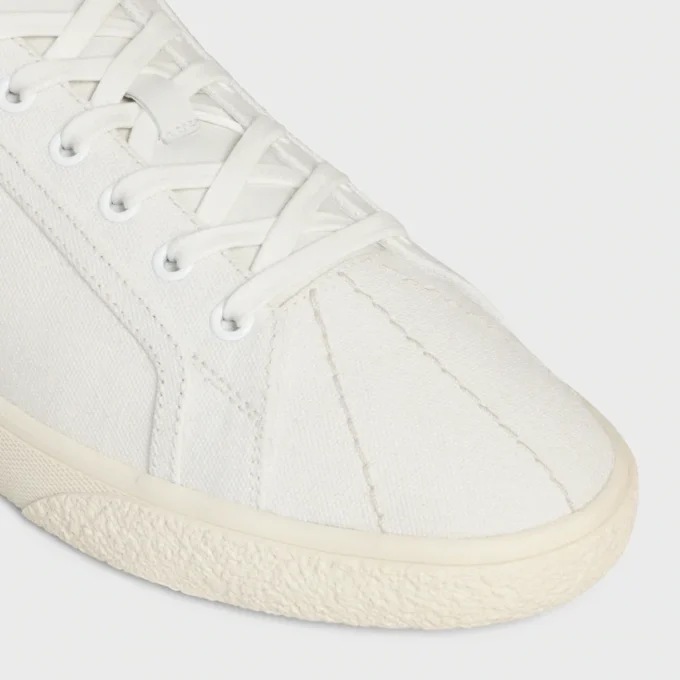 Zapatillas con cordones CELINE Lou Low con el logotipo Triomphe en lona y piel de becerro Zapatillas con cordones CELINE Lou Low con el logotipo Triomphe en lona y piel de becerro