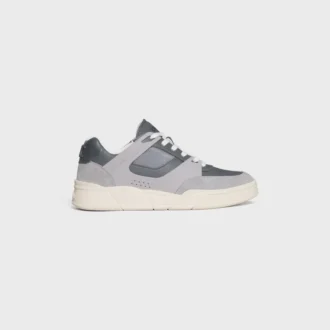 Zapatillas deportivas de cordones bajas CELINE Trainer Ct-09 en piel de becerro de gamuza, piel de becerro y malla