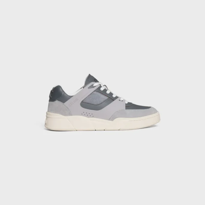 Zapatillas deportivas de cordones bajas CELINE Trainer Ct-09 en piel de becerro de gamuza, piel de becerro y malla Zapatillas deportivas de cordones bajas CELINE Trainer Ct-09 en piel de becerro de gamuza, piel de becerro y malla