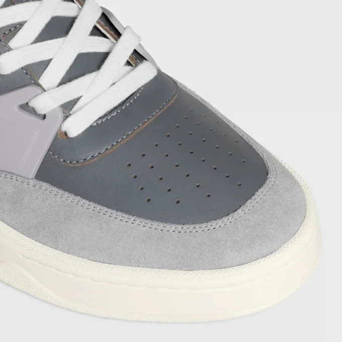 Zapatillas deportivas de cordones bajas CELINE Trainer Ct-09 en piel de becerro de gamuza, piel de becerro y malla Zapatillas deportivas de cordones bajas CELINE Trainer Ct-09 en piel de becerro de gamuza, piel de becerro y malla