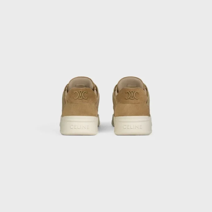 Zapatillas deportivas de cordones bajas CELINE Trainer Ct-09 en piel de becerro de gamuza y malla Zapatillas deportivas de cordones bajas CELINE Trainer Ct-09 en piel de becerro de gamuza y malla