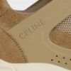 Zapatillas deportivas de cordones bajas CELINE Trainer Ct-09 en piel de becerro de gamuza y malla Zapatillas deportivas de cordones bajas CELINE Trainer Ct-09 en piel de becerro de gamuza y malla