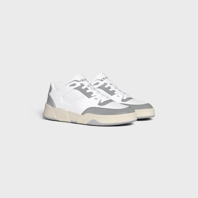 Zapatillas deportivas de cordones bajas CELINE Trainer Ct-09 en piel de becerro y malla Zapatillas deportivas de cordones bajas CELINE Trainer Ct-09 en piel de becerro y malla
