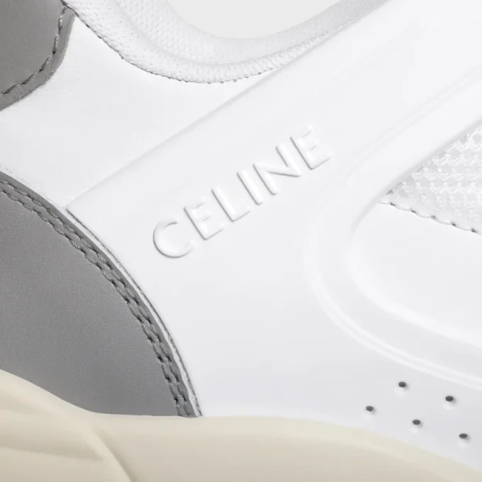 Zapatillas deportivas de cordones bajas CELINE Trainer Ct-09 en piel de becerro y malla Zapatillas deportivas de cordones bajas CELINE Trainer Ct-09 en piel de becerro y malla