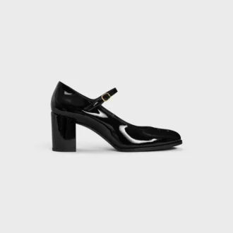 Zapatos CELINE Lily Perforated Triomphe Babies en piel de becerro charol