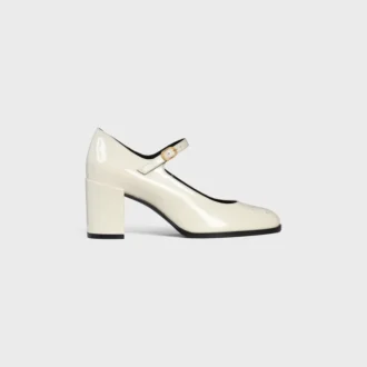Zapatos CELINE Lily Perforated Triomphe Babies en piel de becerro charol