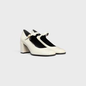 Zapatos CELINE Lily Perforated Triomphe Babies en piel de becerro charol