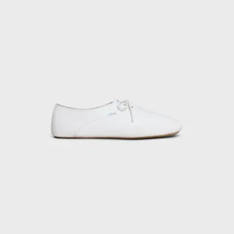 Zapatos de ballet con cordones en piel de cordero