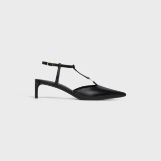 Zapatos de tacón bajo en piel de becerro