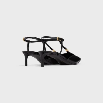 Zapatos de tacón bajo en piel de becerro