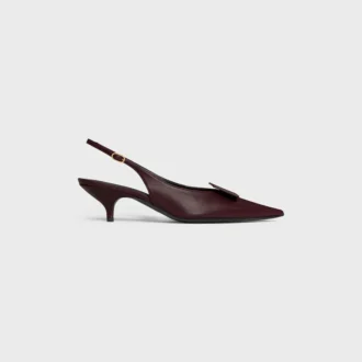Zapatos de tacón con talón abierto de piel de cordero
