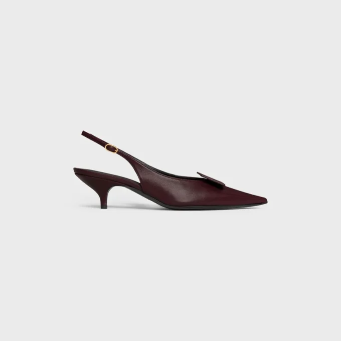 Zapatos de tacón con talón abierto de piel de cordero Zapatos de tacón con talón abierto de piel de cordero