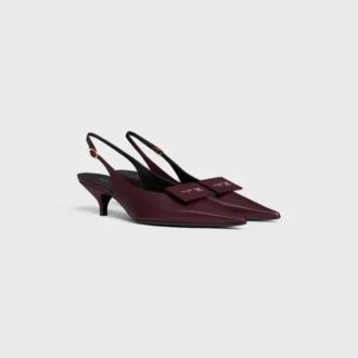Zapatos de tacón con talón abierto de piel de cordero