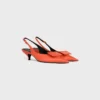 Zapatos de tacón con talón abierto de piel de cordero Zapatos de tacón con talón abierto de piel de cordero