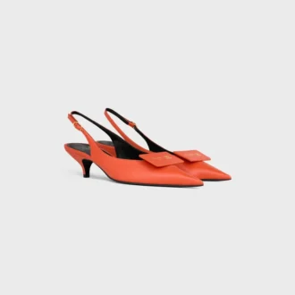 Zapatos de tacón con talón abierto de piel de cordero