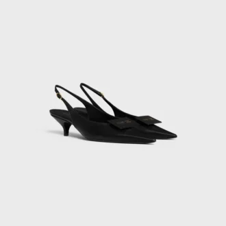 Zapatos de tacón con talón abierto de piel de cordero