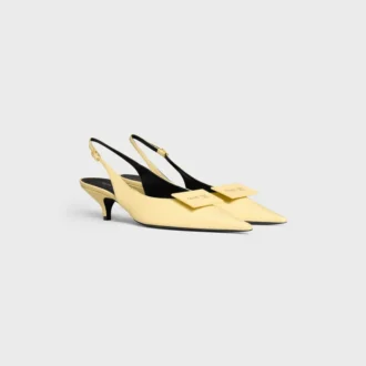Zapatos de tacón con talón abierto de piel de cordero