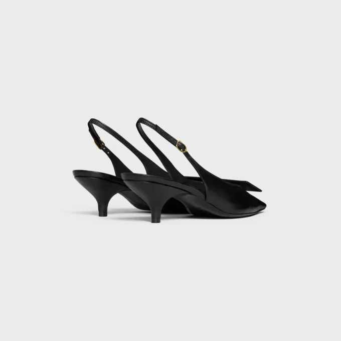 Zapatos de tacón con talón abierto de piel de cordero Zapatos de tacón con talón abierto de piel de cordero