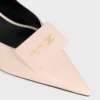 Zapatos de tacón con talón abierto de piel de cordero Zapatos de tacón con talón abierto de piel de cordero