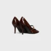 Zapatos de tacón con tiras CELINE Judy en piel de becerro charol estampada de leopardo Zapatos de tacón con tiras CELINE Judy en piel de becerro charol estampada de leopardo